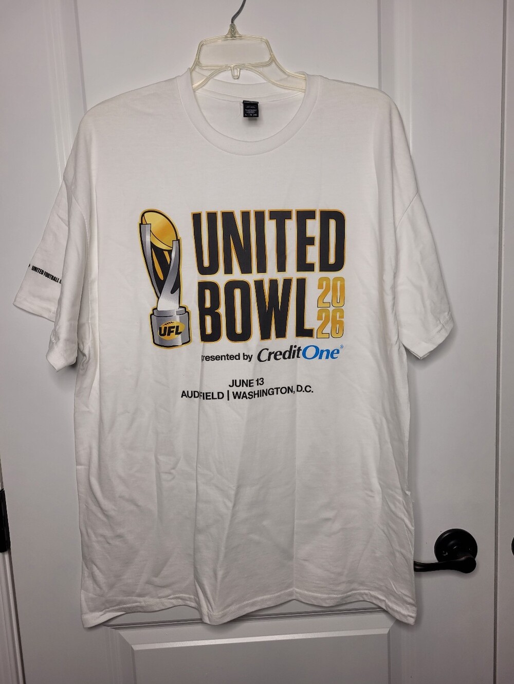 UFL UNITED BOWL 2026 JUNE 13 AUDI FIELD Stadium Giveaway T Shirt Mens XL